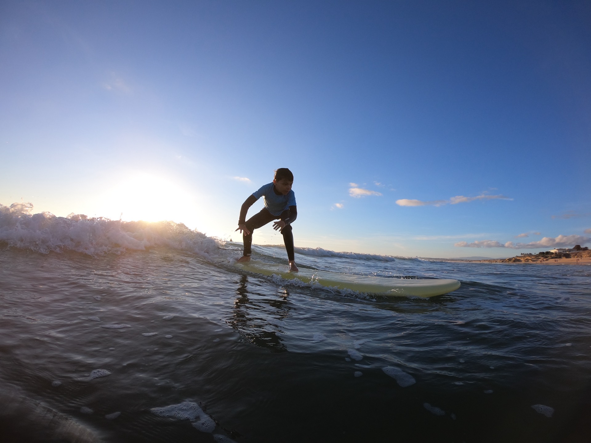Surf lesson at Praia da Galé, Albufeira